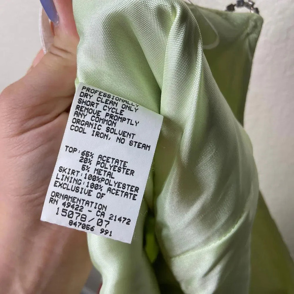 Vintage‎ Y2K Scott  McClintock Green Prom Dress 12 - Picture 12 of 12